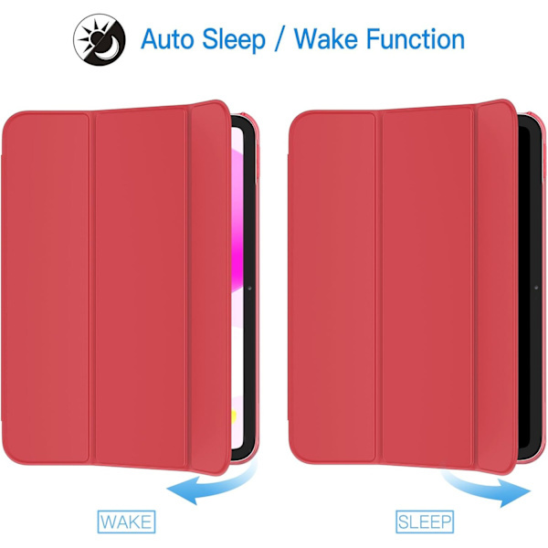 Case for iPad (A16) 11th/10th Generation (2025/2022), Slim Stand Hard Back Case Auto Wake/Sleep Function Svart