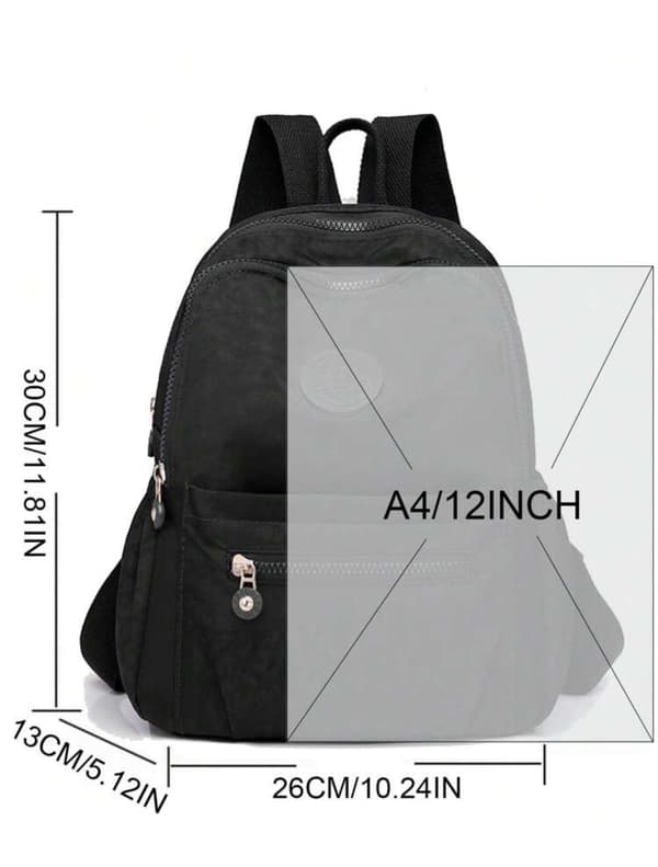 Reppu Naiset Rento Oxford Monitaskuinen Suuri Tilavuus Black