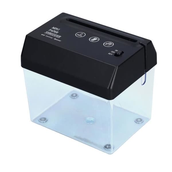 SURENHAP Mini Elektrisk Papirkutter - Metallblad - Slitesterk - Skrivesett
