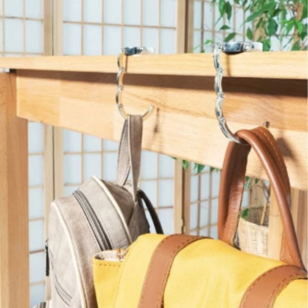 ##/2 stk. Håndtaskeholder foldbar metal taskeholder, bordtaskeholder##/