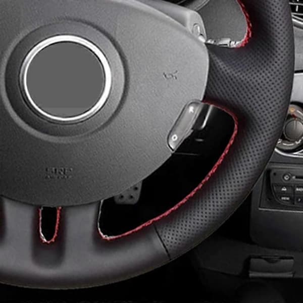 Sort Kunstlæder Bilrat Betræk Til Renault Clio 3 2008 2009 Clio dynamics 2008 clio mk 3 2010 Biltilbehør Red Thread