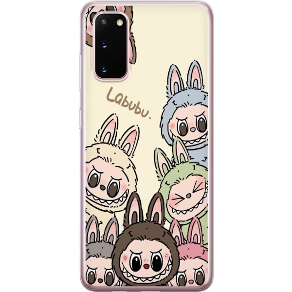 Samsung Galaxy S20 Transparent Skal Labubu Pastel Kollektion Gjennomsiktig deksel