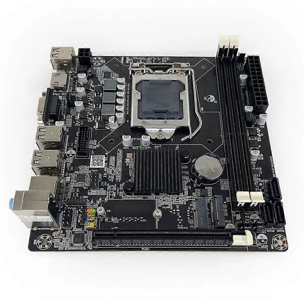 H61S 1155 Pin DDR3 Moderkort Bärbar Huvudkort DNF Studio Stöder M.2 I3 I5 CPU H61 17x17 Black