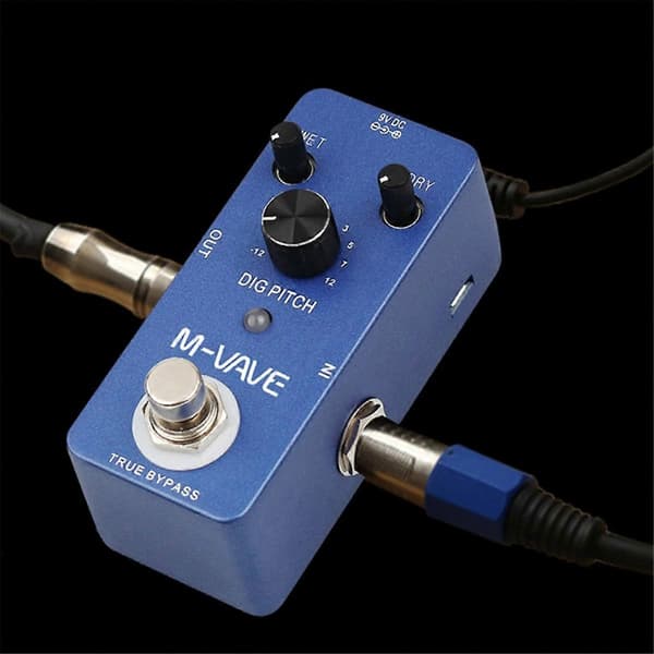 DIG PITCH Gitarr Effektpedal Musik Tillbehör Pedal Blue