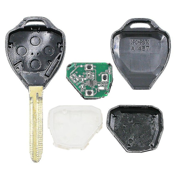 2b / 3 Knappar Fjärrnyckel 433mhz, 4d67 Chip Inuti För Toyota Rav4 Camry Corolla 2006-2010 Europa