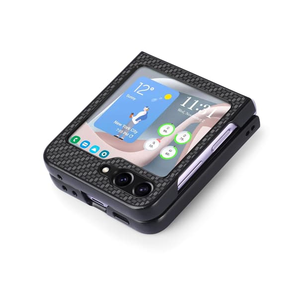 Fiber Pattern Style Case for Samsung Galaxy Z Flip 5 Marinblå