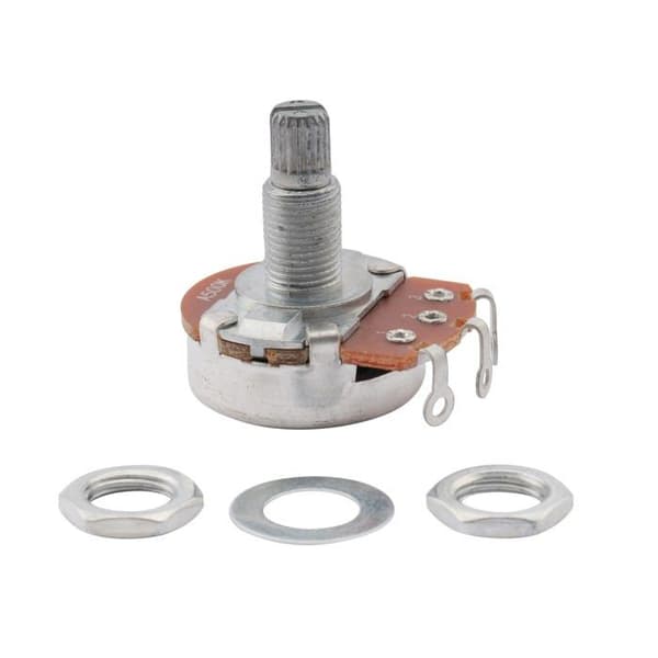 Fullstora 18 mm delade axelmetriska potentiometrar A500K för gitarr (2 stycken)