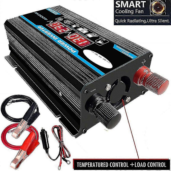 4000W Omvandlare 12V 220V Ren Sinusvåg Växelriktare Ren Sinusvåg Transformator med Fjärrkontroll & G