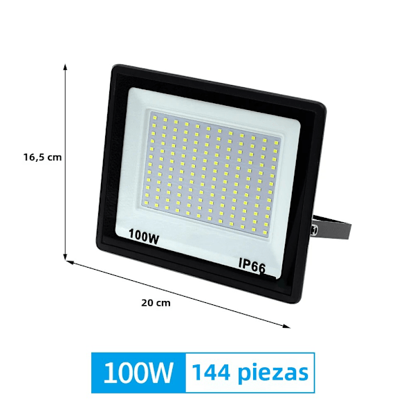 Høj Lysstyrke LED Projektør 100W 200W 300W IP66 Vandtæt Projektør Til Have Gade Udendørs Belysning 100W