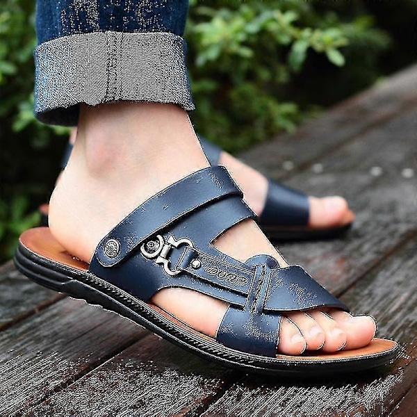 Herre Nye Sommer Herre Åben-tå Sandaler Mode Trend Strandsko Hjemmesko Herre Sandaler Herre Sandaler Sommer Sandaler Black 44