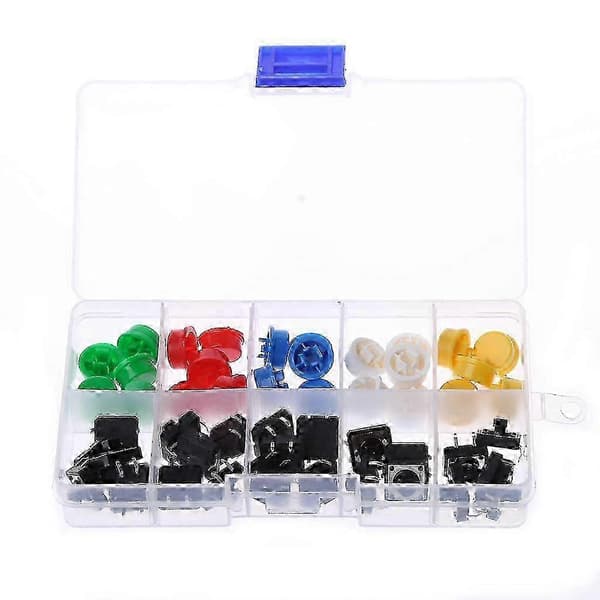 25 stk. 12x12x7,3 mm momentan taktil trykknap til Touch Micro Switch 4P PCB f