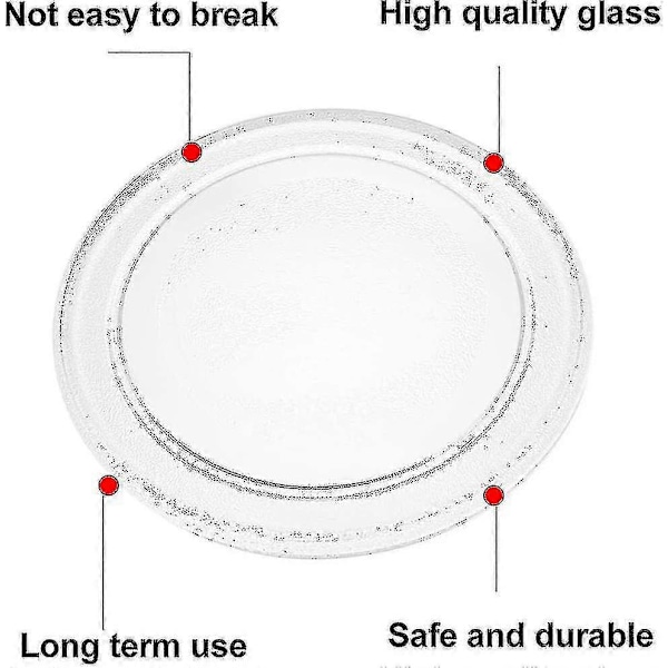 Universal Mikrobølgeovn Drejetallerken Glasplade Med Holder, 245mm/24,5cm/9,65in H