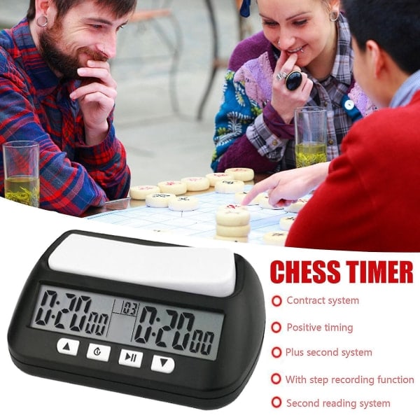 Chess Basic Digitalt Sjakkur og Spilltimer, Klokke Digital Klokketimer - Perfekt