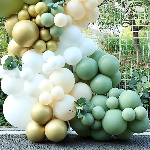 121 bitar Avokado Guldhy Kransbågssats Ballonger Födelsedagsfest Firande Baby Shower Dekorationer