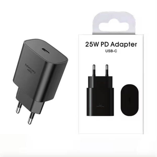 Lader Kompatibel med Samsung 25W - Hurtiglader USB-C - Strømadapter + Kabel 1 Meter + 25W Adapter