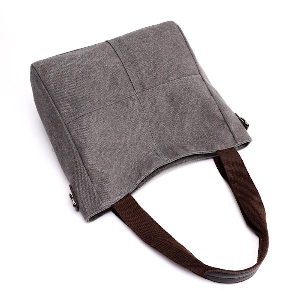 Axelväskor för kvinnor Canvas Axelväska Dam Retro Axelväska Casual Business Axelväskor Rese Axelväska Gris