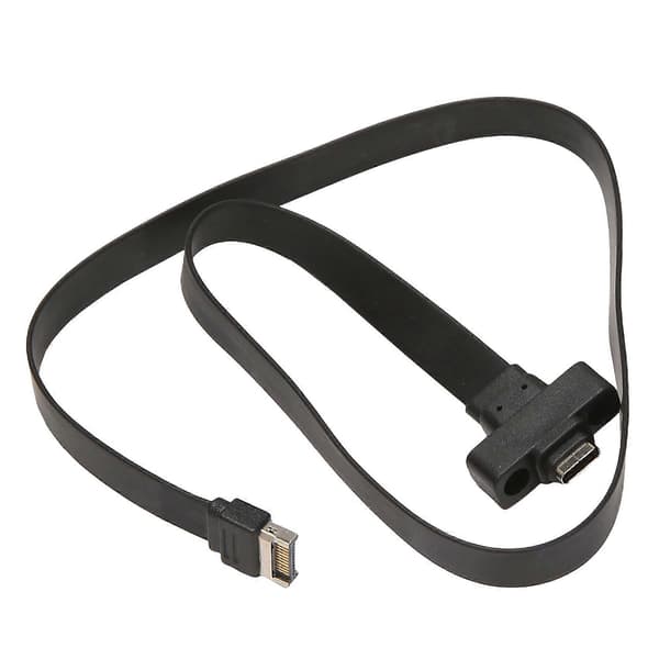 USB 3.1 Frontpanel Typ E till Typ C förlängningskabel, Gen 2 (10 Gbit/s) intern adapterkabel, med 2 skruvar (50cm)