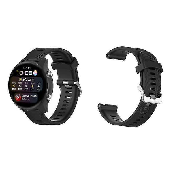 Garmin Forerunner 245 Silikone Urrem Udskiftningsrem til Forerunner 245 Black