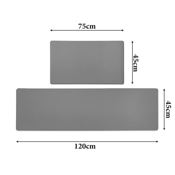Non-Slip Design Mat, Agate Grey, Reliable Material & Comfortable Support, Versatile Kitchen Mat with Wipeable Surface for Easy Cleaning, 45*75cm &