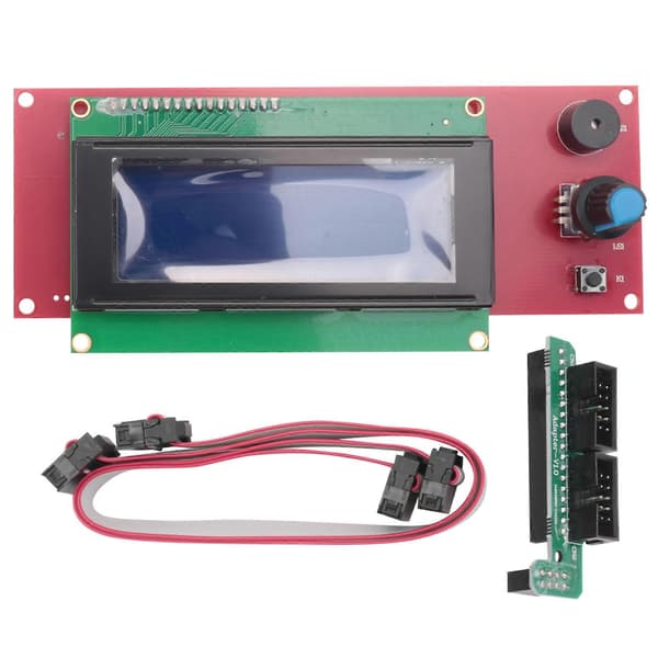 Smart Display Controller Ramps 1.4 2004 LCD-controller med adapter egnet til 3D-printer RepRap-adapter Red