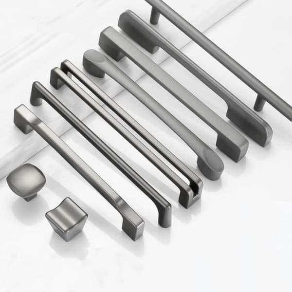 4248-320 mm - Moderne møbelgreb i aluminiumslegering, enkel stil, grå, massiv, køkken, panel