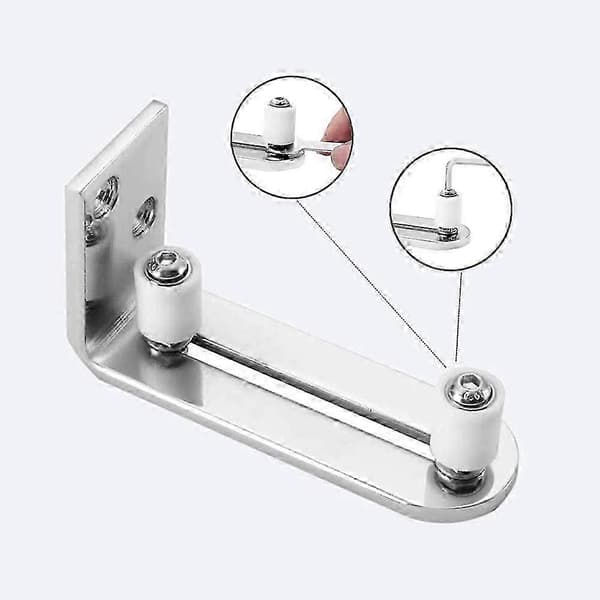 Markguide Skjutdörrsguide Väggmonterad Guidad Kullager Silver