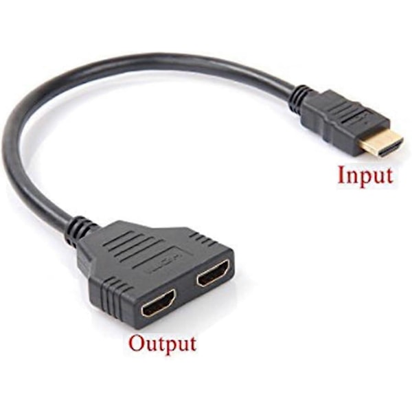 HDMI-kaapeli 1080P HDMI-jakajakaapeli Portti Uros - 2 Naaras 1 sisään 2 ulos -jakaja
