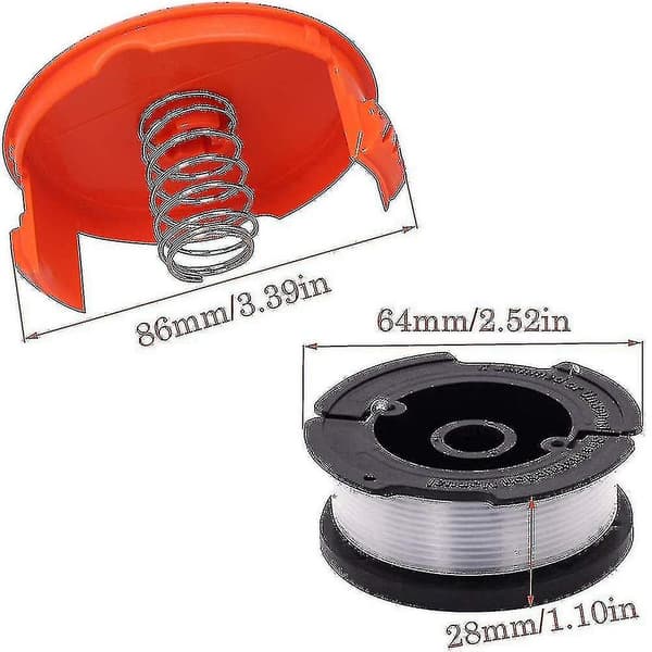 Black+decker A6481 Spole + 6-pack Tråd Kompatibel Med Reflex Trimmer -AD5-
