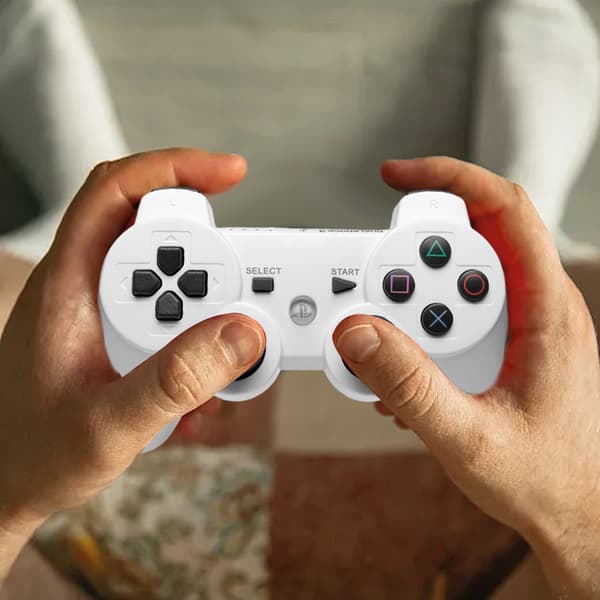PS3 Bluetooth trådløs vibrasjonshåndkontroll for PS3-spill white