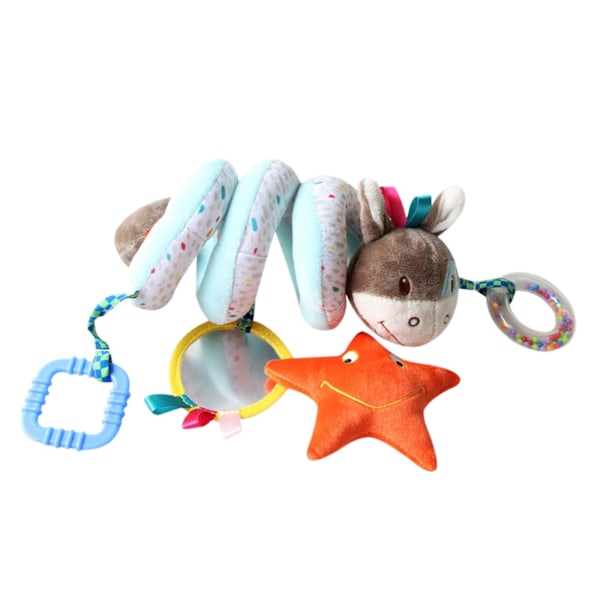 Spiral Hengende Plysjleke for Baby, Myk Barnevogn, Leker for Gutter, Jenter og Babyer