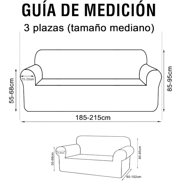 3-sits Sofföverdrag, Justerbara Överdrag, Stretch Sofföverdrag, med Armstöd, Soffskydd för Katter, Hundar och Husdjur, Khaki Khaki 3 seats (185-215 cm)