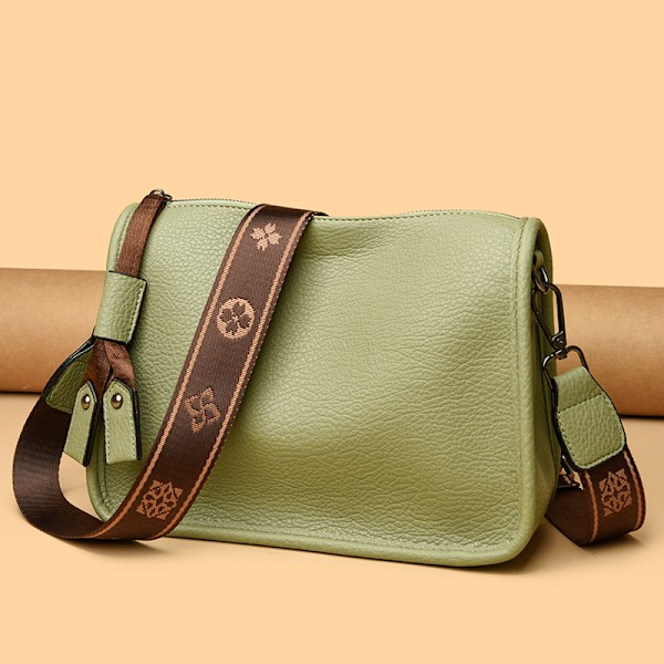 Äkta Läder Dam Tote Väska Lyx Mjukt Nappa Dam Axelremsväska Crossbody Väskor 2024 Mode Kvinnlig Messenger Sac Green 27 10 20