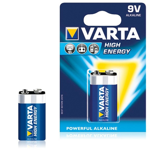 Alkaliskt batteri 9 V 580 mAh Hög Blå Billigt