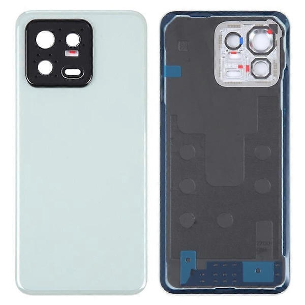 For Xiaomi 13 Bak Batterideksel med Kameraring Linse Deksel Reservedel - Multicolor Green