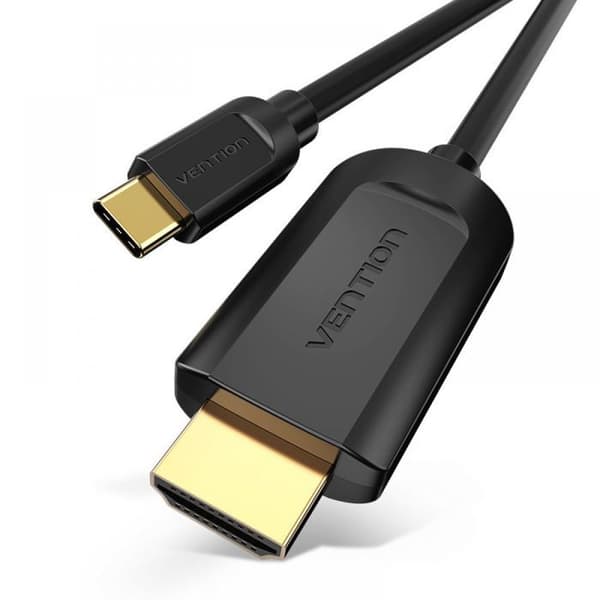 USB-C–HDMI-sovitinkaapeli – musta 2 m USB-C–HDMI-kaapeli 6,6 jalkaa