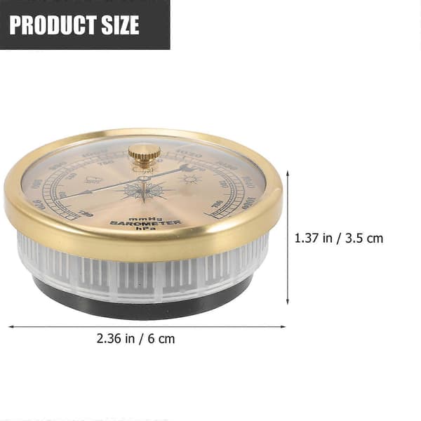 Barometer med urskive for hjemmebruk, justerbar aneroidbarometer, multifunksjonell barometer