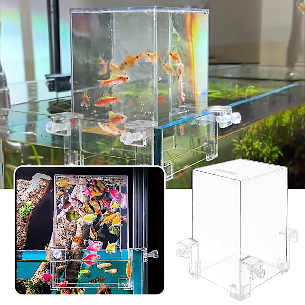 Over Vand Fisketank, Fiskeelevator Inverteret Akvarium, Transparent Fisk As shown