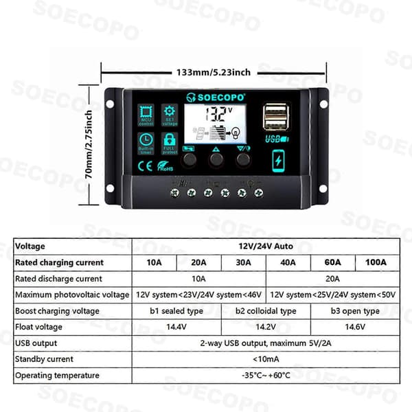 6000W 100A 220V Solpanel Kit Komplet Solenergi Generator Hjemme Grid SystemAe
