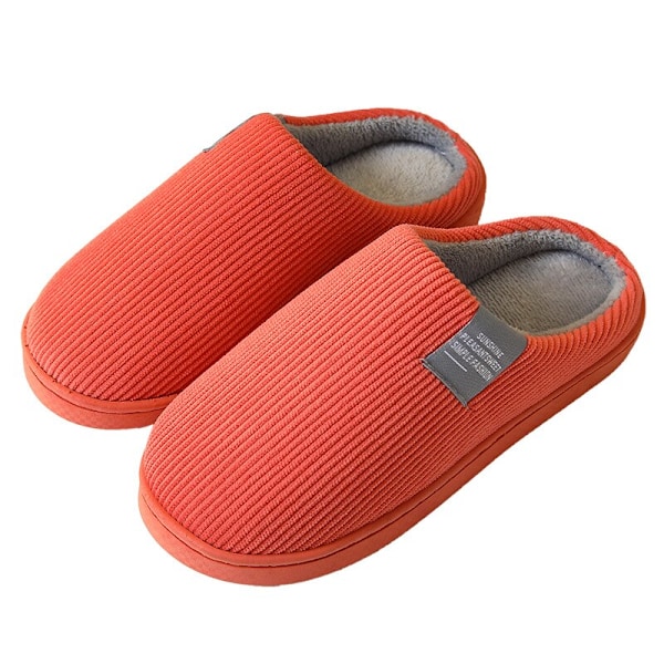 Tjocka mjuka tofflor för hemmet för dam och herr, hushållstofflor i plysch, halkfria termotofflor för inomhusbruk under vintern Gray-men size 40-41