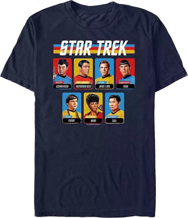 Retro Cast Table Star Trek T-paita ROCKINSTONE L