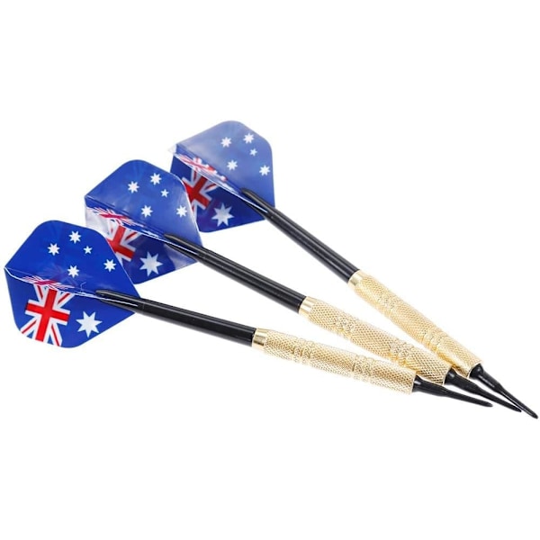 Plastik Dartpile 12 Pile med 12 Flights og 46 Spidser til Elektronisk Dartskive Soft Tip Dart Sæt