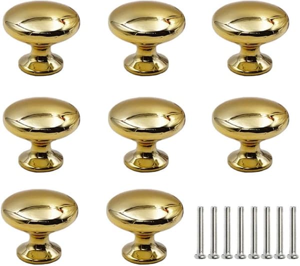 8-pack lådhandtag möbelhandtag dörrhandtag guld