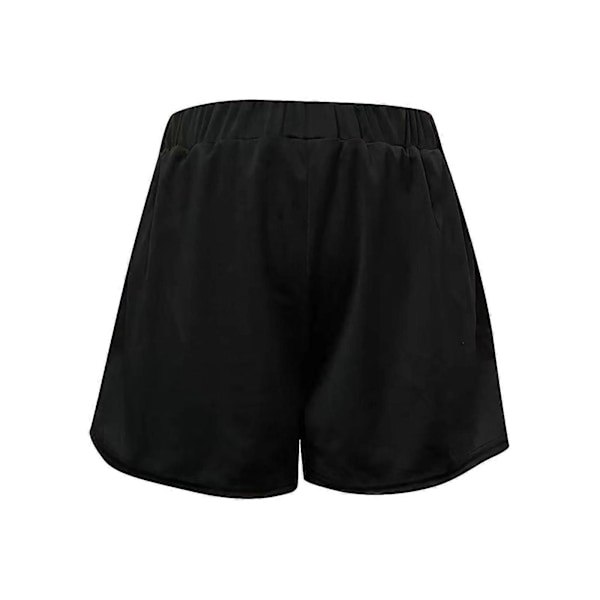 Naisten olohousut, treenishortsit, yksiväriset shortsit, arkishortsit taskulla LGL musta Black L