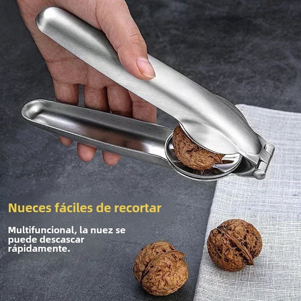 2in1 Kastanjakone Keittiötarvike Ruostumattomasta teräksestä valmistettu kastanjapihdit Avaaja Kuorileikkuri Metallipähkinänpidike Saksanpähkinäpihdit Työkalu 3PCS