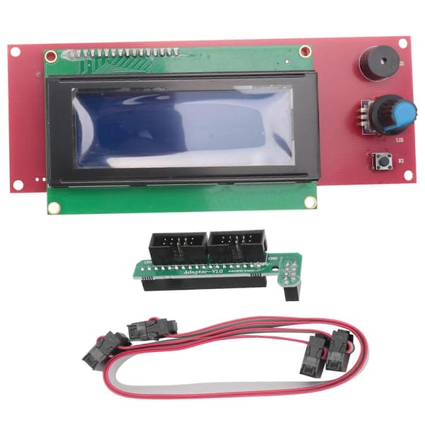 Smart Display Controller Ramps 1.4 2004 LCD-controller med adapter egnet til 3D-printer RepRap-adapter Red