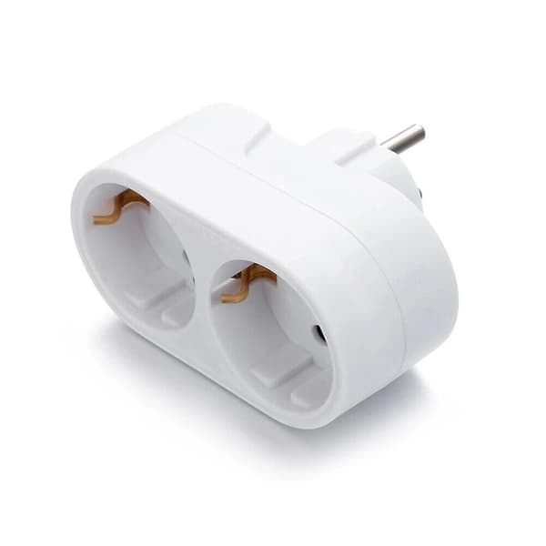 2 Stik Dobbelt Stik Multiple Stikdåse Multi Stik Adapter Horisontal Cy