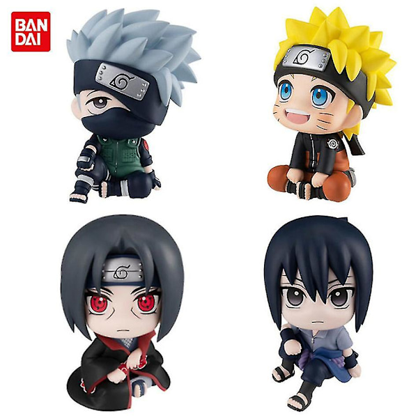 9,5 cm Anime Naruto Figur Uzumaki Naruto Kakashi Uchiha Sasuke Itachi Kawaii Q Version Figur Bil Dekoration Pvc Modell Present Uchiha Sasuke