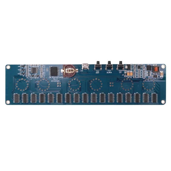 DIY In14 In4 Nixie-putkikello Digitaalinen LED-kello Lahjapiirilevysarja, PCBA blue
