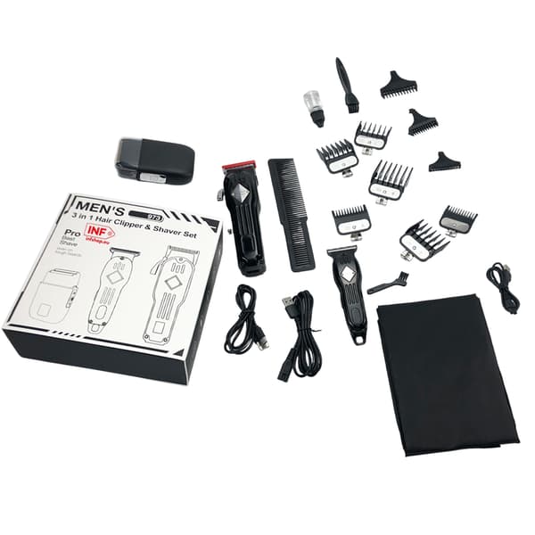 Professional Hair Clipper Beard Trimmer Set Black Black 1150