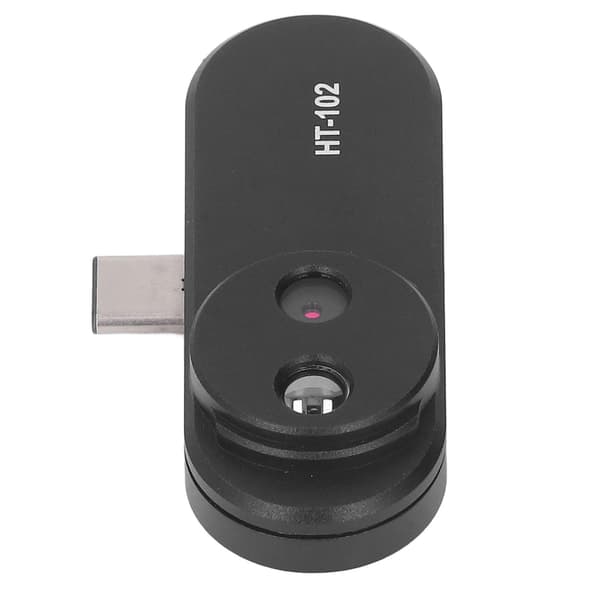 Sort ABS termisk kamera til smartphone med justerbar integreret stik